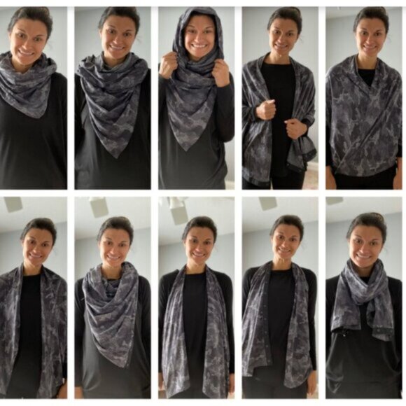 NEW - VEENA | Organic Cotton Blend Polka Dot Infinity Scarf B&W Sz OS - Picture 2 of 14